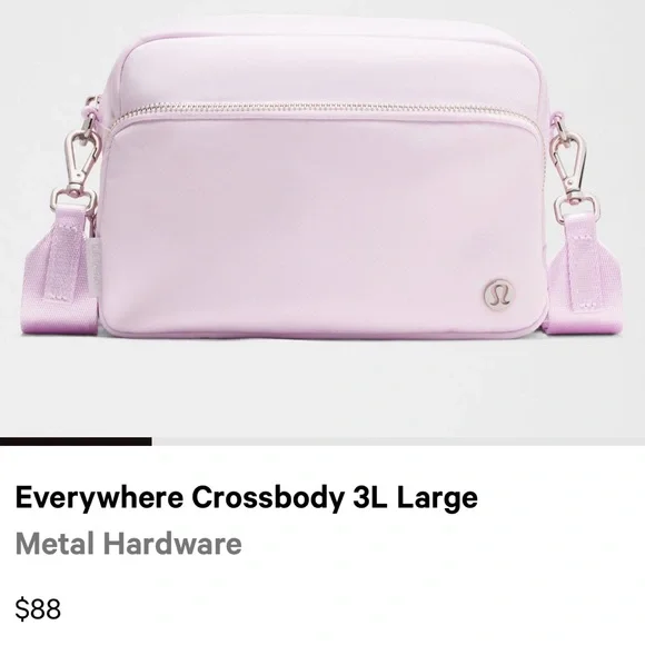 NWT Lululemon Everywhere Crossbody Bag 2L in Pink Organza - Picture 1 of 4